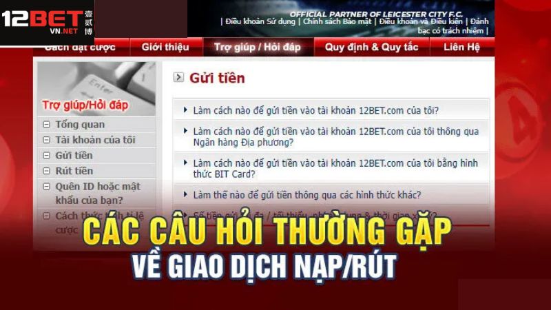 Thắc mắc giao dịch nạp rút